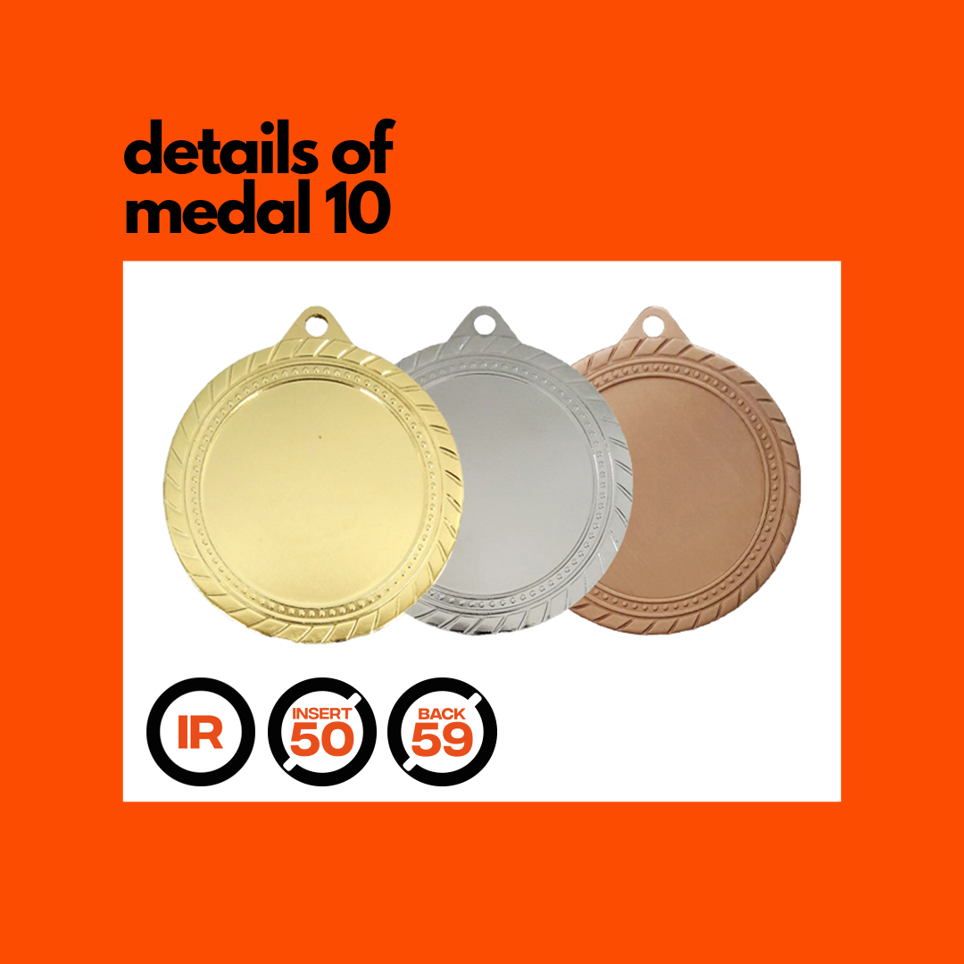 Medal 10 iron 70mm - Image 3