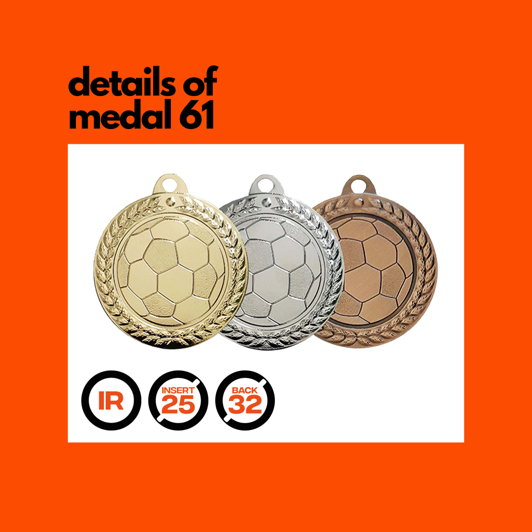 Medal 61 Soccer iron 40mm - Image 3