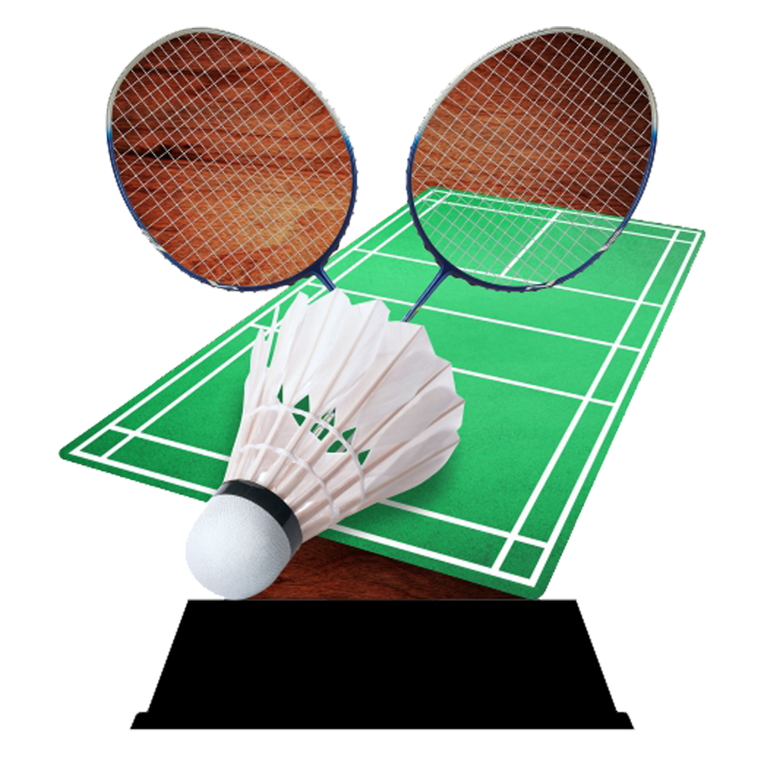 wood trophy Badminton