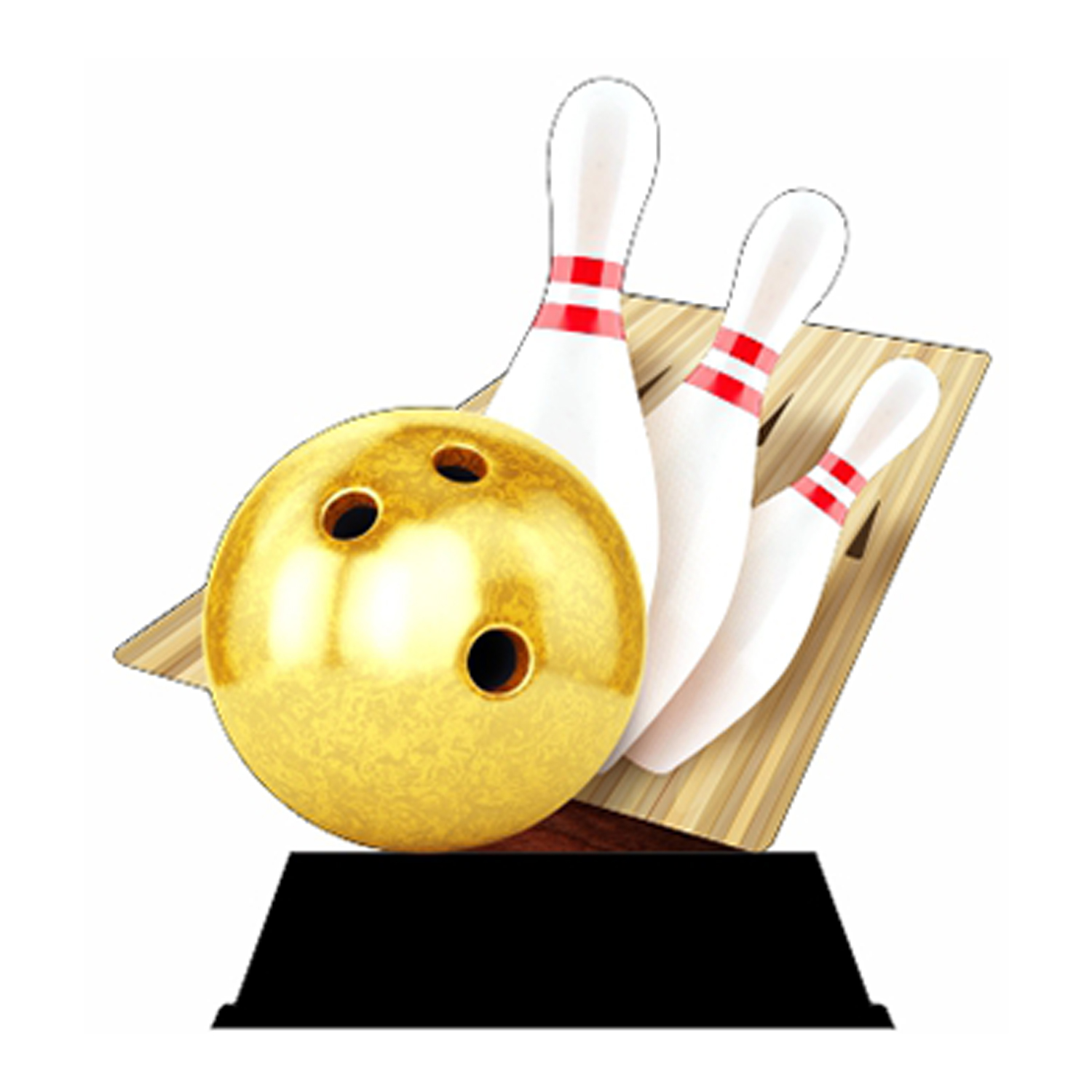 wood trophy Bowling