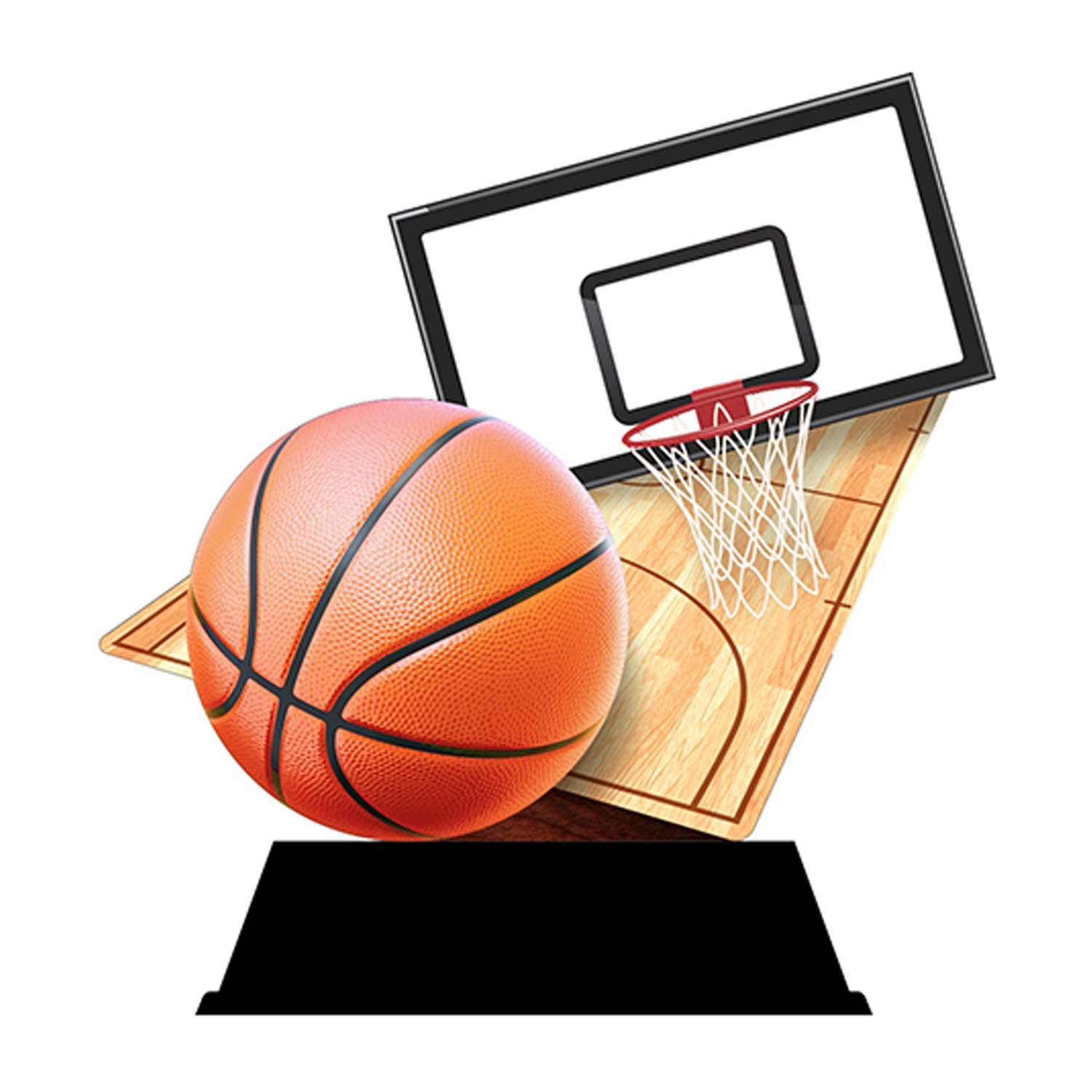 wood trophy Basketball